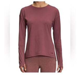 The north face purple thin long sleeve shirt maroon size small